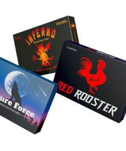 6 kapszulás potencianövelő csomag: Nature Force (2), Inferno (2), Red Rooster (2).